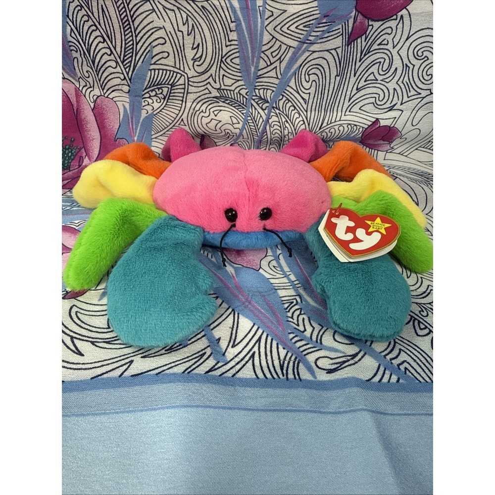 Ty Beanie Babies Crab Scuttle, Soft And Colorful, NWT